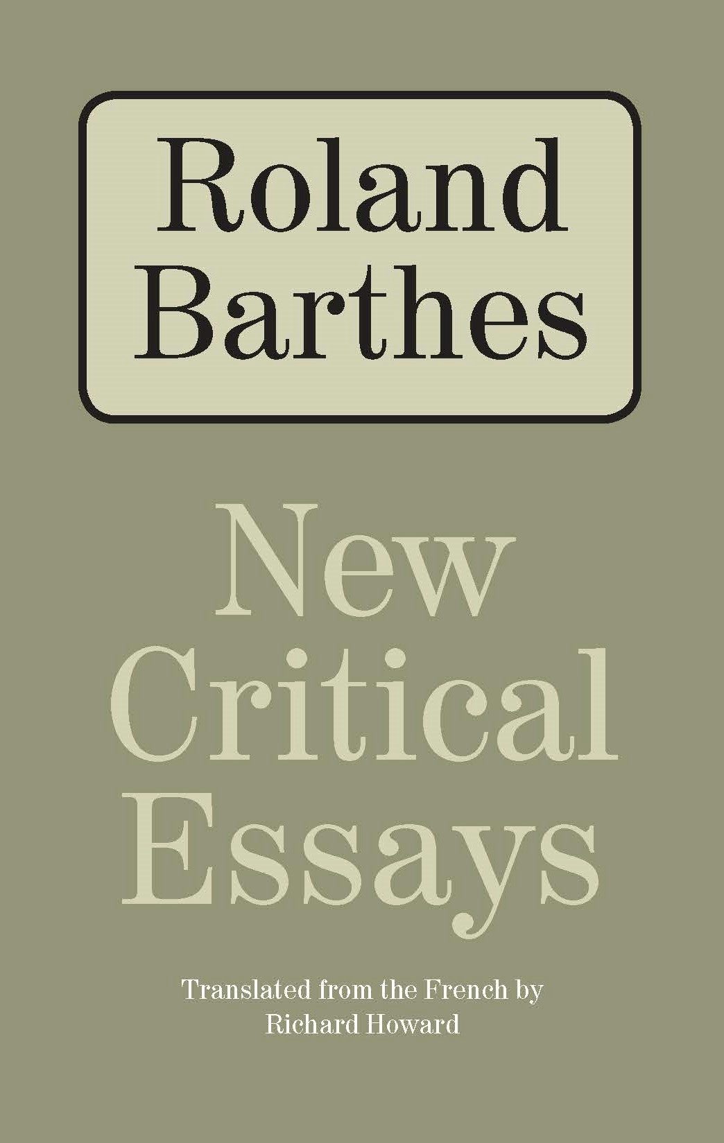 New Critical Essays - Northwestern University Press